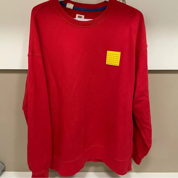 Levi’s X Lego Limited Edition Red Crewneck Sweatshirt Men’s XL - Picture 10 of 10